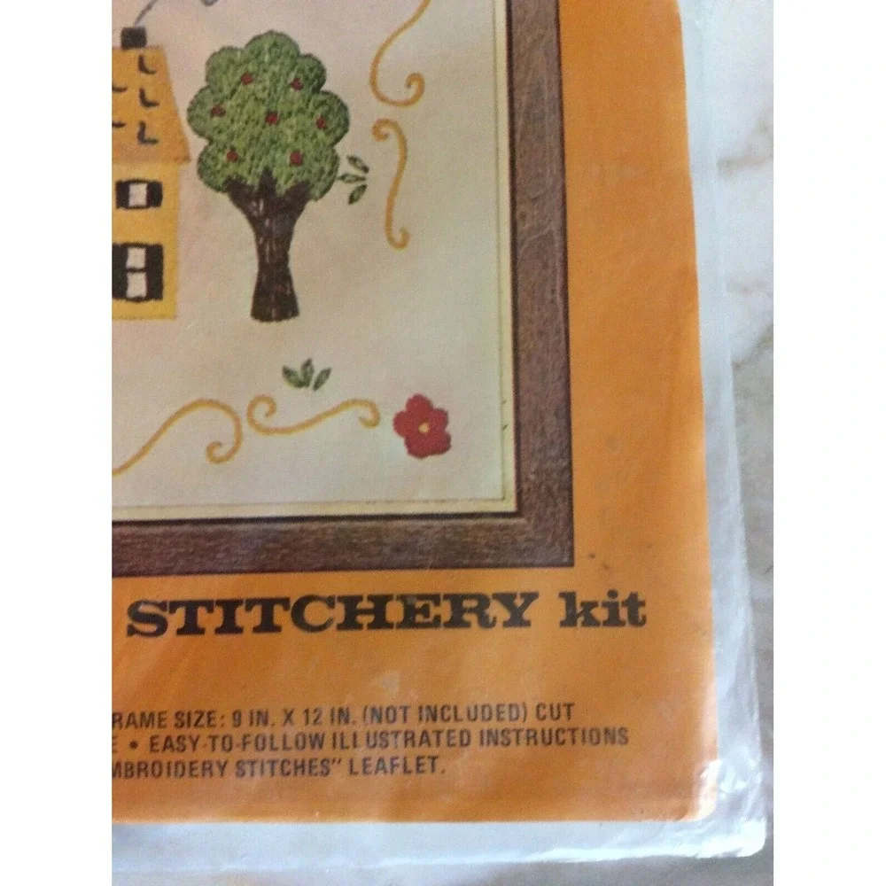Sealed‎ Coats & Clark Crewel Creative Stitchery Kit #5816 Home Sweet Home